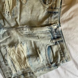 American Eagle “mom short” denim shorts.